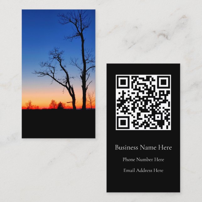 Sunset Through the Trees Business Card (Front/Back)