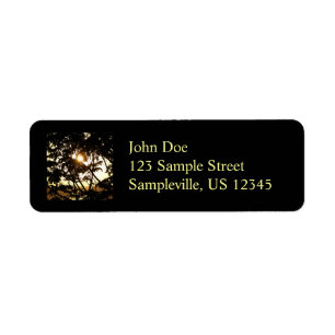 Sunset Through Trees I Tropical Photography Return Address Label