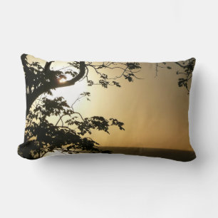 Sunset Through Trees II Tropical Photography Lumbar Cushion