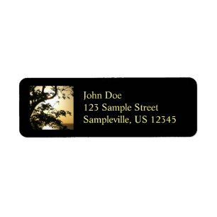 Sunset Through Trees II Tropical Photography Return Address Label