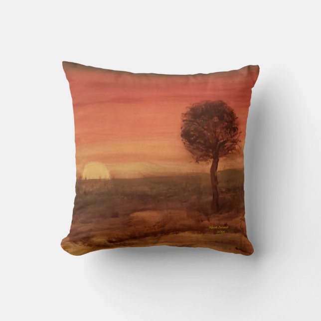 Sunset Throw Pillow (Front)