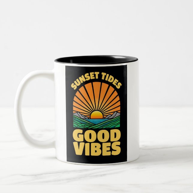 Sunset Tides Two-Tone Coffee Mug (Left)
