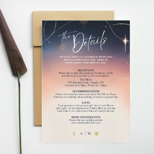 Sunset To Moonrise Details Wedding Card