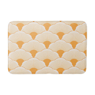 Sunset, tonal orange, concrete texture bath mat