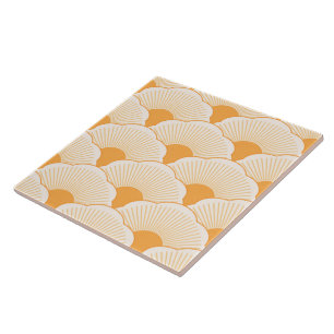 Sunset, tonal orange, concrete texture ceramic tile