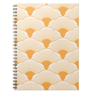 Sunset, tonal orange, concrete texture notebook