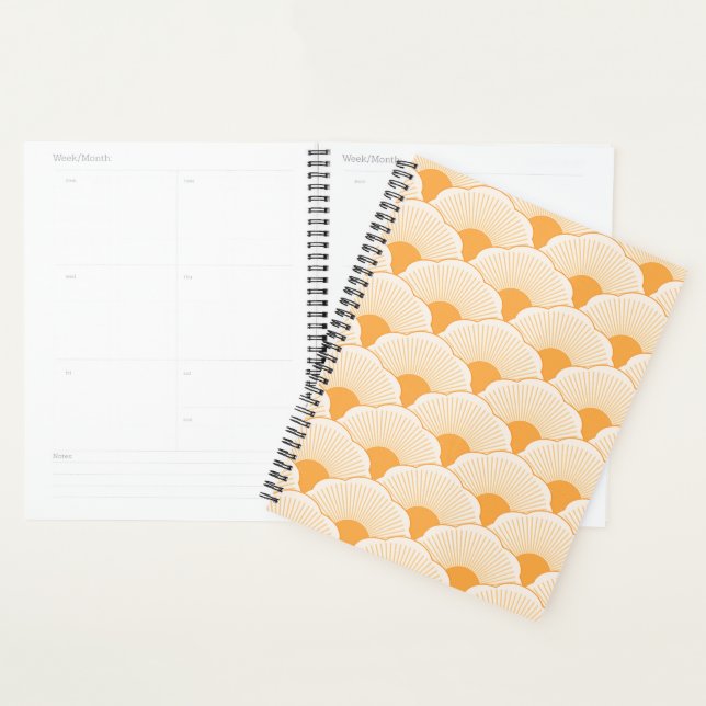 Sunset, tonal orange, concrete texture planner (Display)