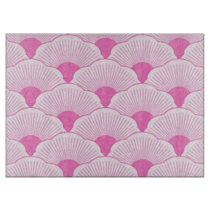 Sunset, tonal pink, concrete texture cutting board