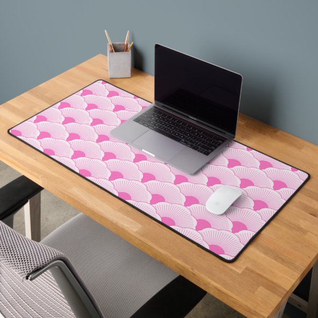 Sunset, tonal pink, concrete texture desk mat (Office 2)