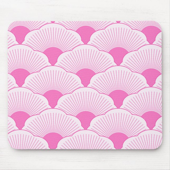 Sunset, tonal pink, concrete texture mouse pad (Front)