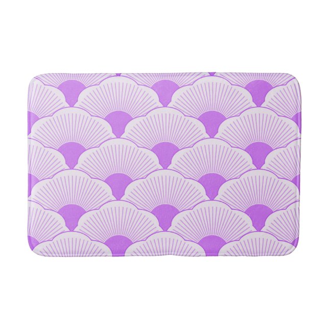 Sunset, tonal violet, concrete texture bath mat (Front)