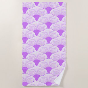 Sunset, tonal violet, concrete texture beach towel