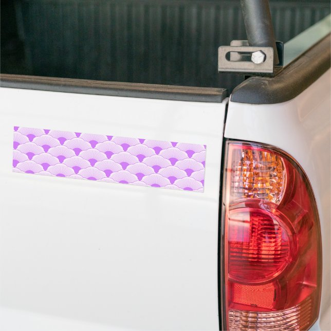 Sunset, tonal violet, concrete texture bumper sticker (On Truck)