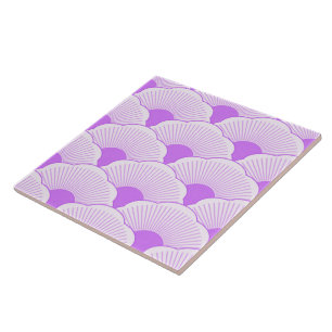 Sunset, tonal violet, concrete texture ceramic tile