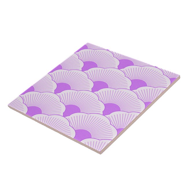 Sunset, tonal violet, concrete texture ceramic tile (Side)