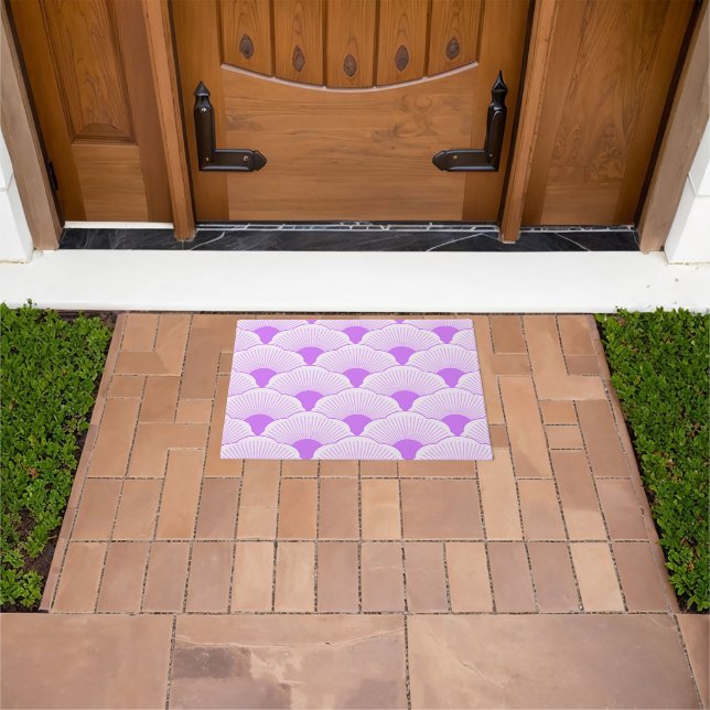 Sunset, tonal violet, concrete texture doormat (Outdoor)