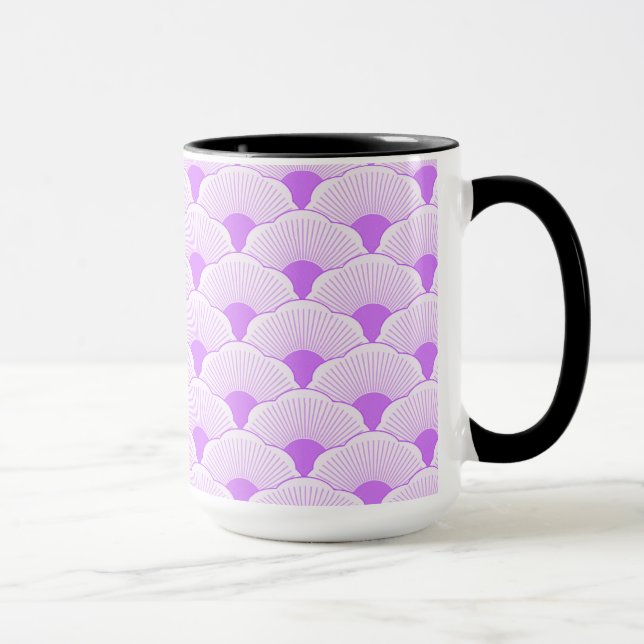 Sunset, tonal violet, concrete texture mug (Right)