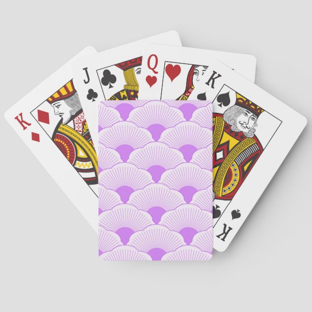 Sunset, tonal violet, concrete texture playing cards (Back)