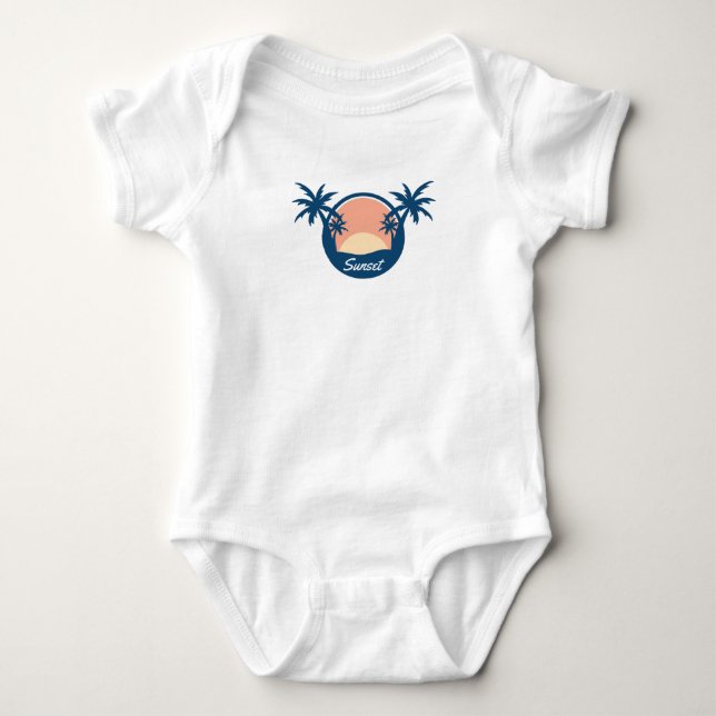 Sunset Tree Baby Bodysuit (Front)