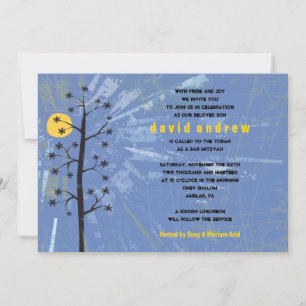 Sunset Tree Bar Mitzvah Invitation