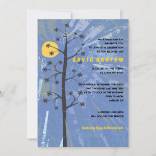 Sunset Tree Bar Mitzvah Invitation