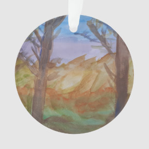 Sunset Trees Acrylic Christmas Tree Ornament