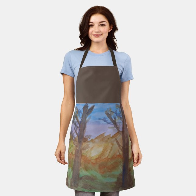 Sunset Trees Apron (Worn)