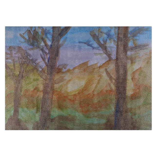 Sunset Trees Cutting Board (Front)