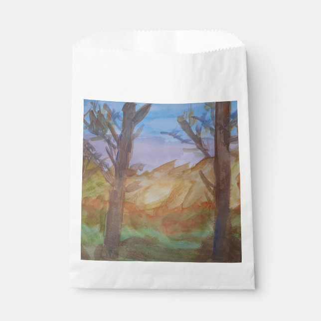 Sunset Trees Favour Bag (Front)