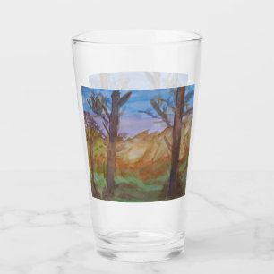 Sunset Trees Glass