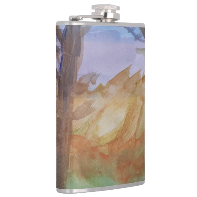Sunset Trees Hip Flask (Right)