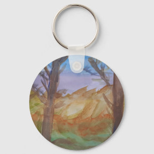 Sunset Trees  Key Ring
