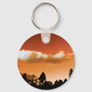 Sunset trees key ring