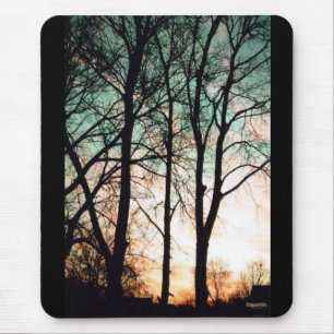 Sunset Trees Photography Woods Mouse Pad