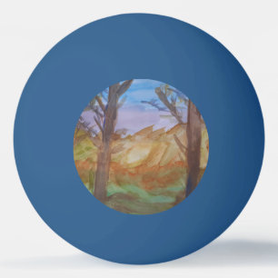 Sunset Trees Ping Pong Ball