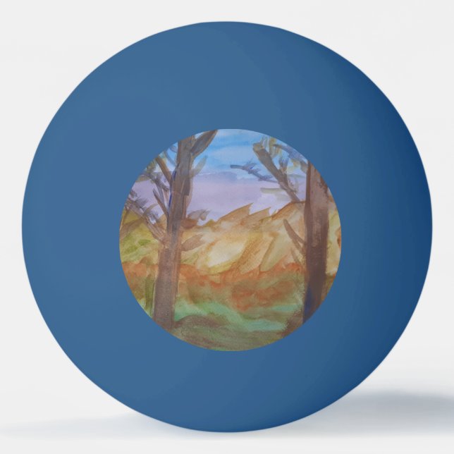 Sunset Trees  Ping Pong Ball (Front)