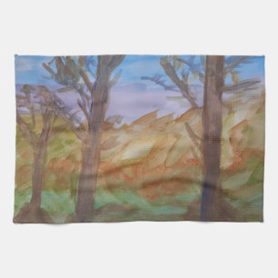 Sunset Trees Tea Towel