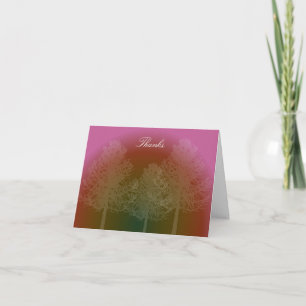 Sunset Trees Thank You Card