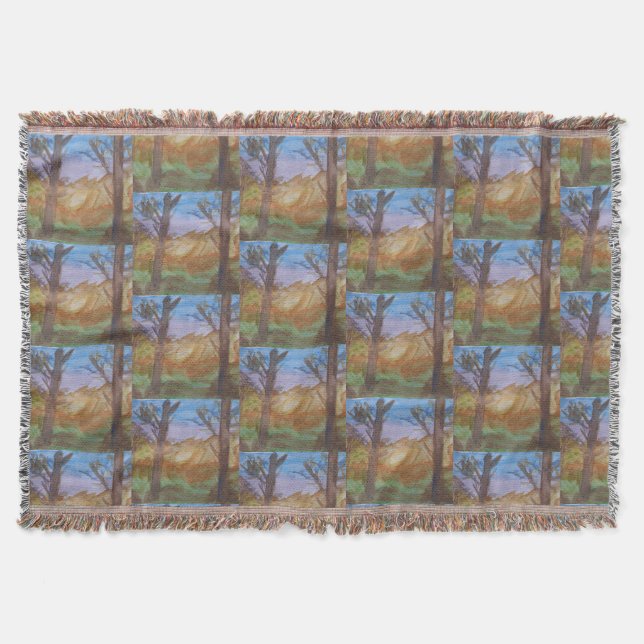 Sunset Trees  Throw Blanket (Front)