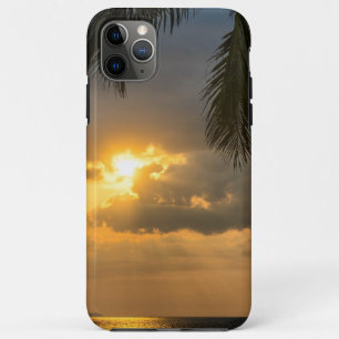 Sunset-tropical-palm-tree-sea iPhone 11 Pro Max Case