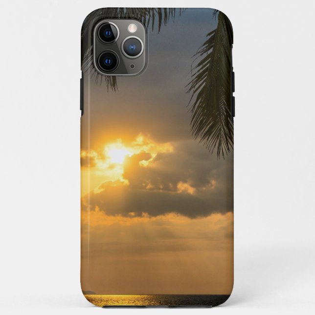 Sunset-tropical-palm-tree-sea Case-Mate iPhone Case (Back)