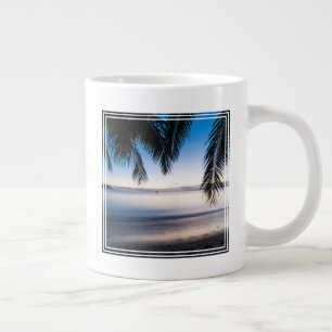 Sunset Tropical Seascape, Fiji Large Coffee Mug
