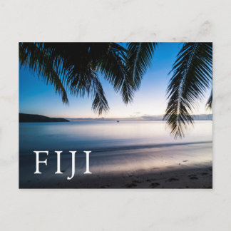 Sunset Tropical Seascape, Fiji Postcard