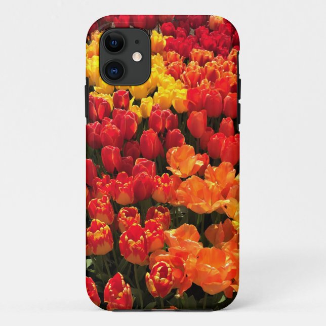 Sunset Tulip Garden Bed, Oregon Case-Mate iPhone Case (Back)
