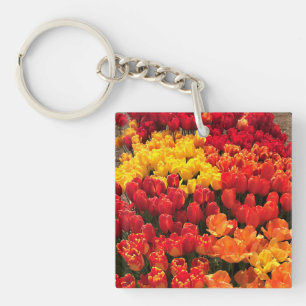 Sunset Tulip Garden Bed, Oregon Key Ring
