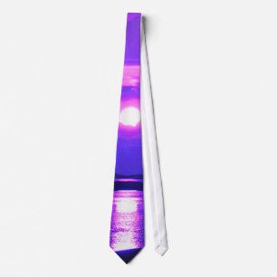 Sunset Twilight Purple Tie