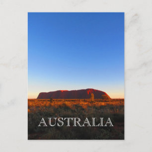 sunset uluru postcard