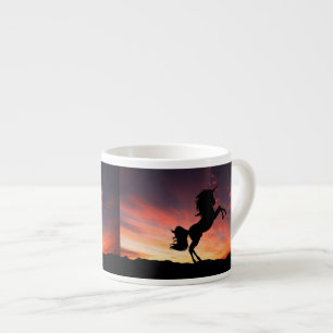 Sunset Unicorn Dual Silhouette Sip Espresso Cup