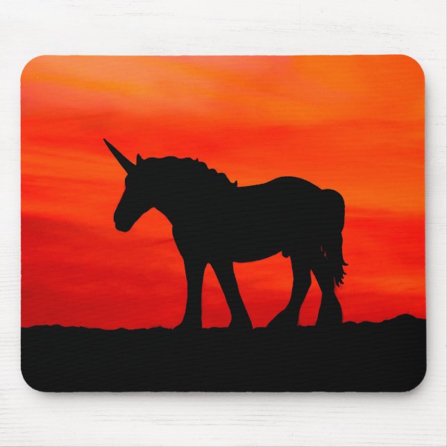 sunset Unicorn Mouse Pad (Front)