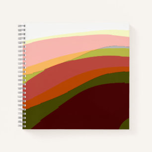 Sunset Vibes Abstract Art 206 Notebook